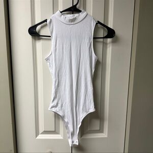 Hollister White Sleeveless Bodysuit